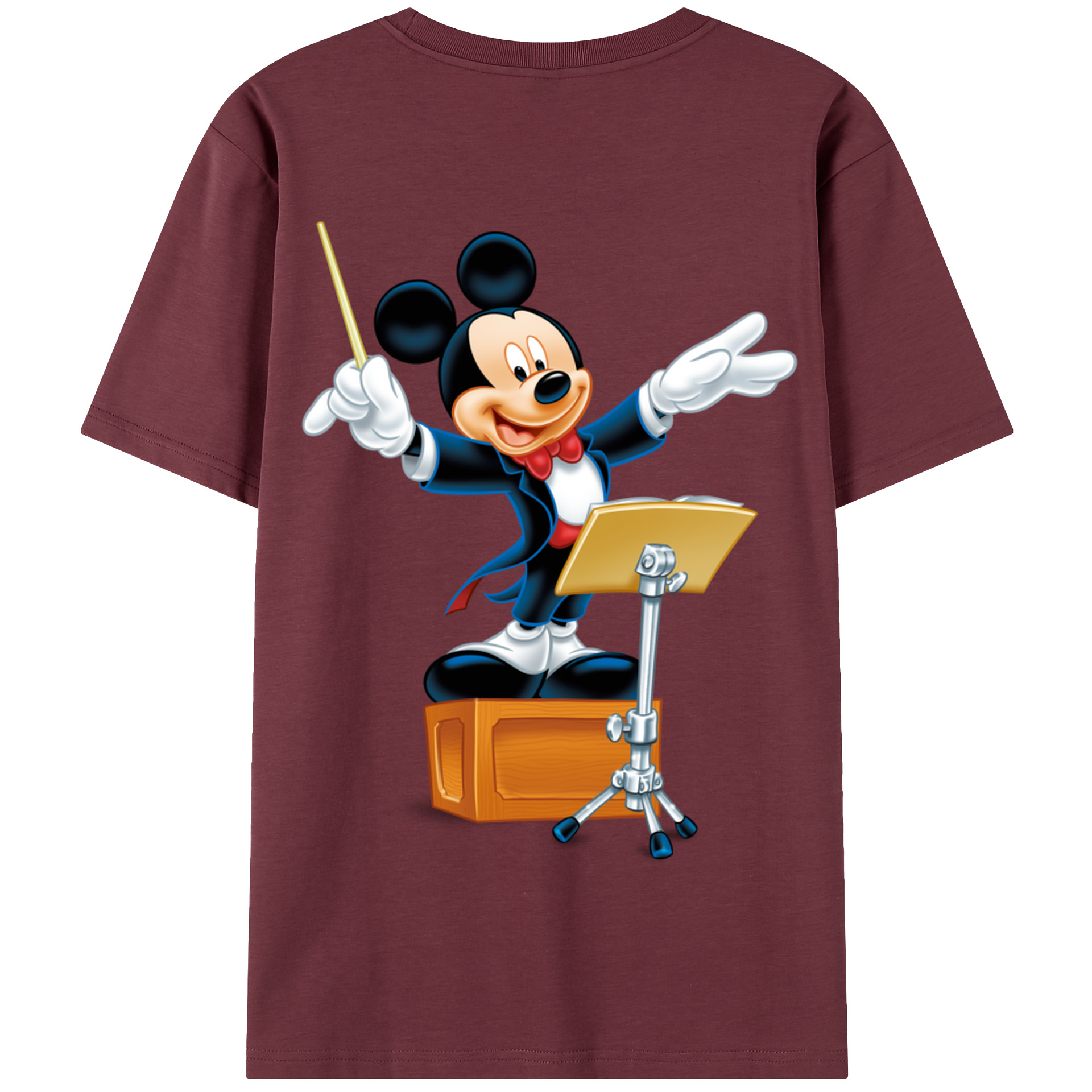 （画像用） ミッキーマウス Mickey Mouse 綿100％半袖Tシャツ（背面プリント）
